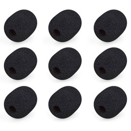 9 Pcs Mini Wireless Foam Microphone, Lavalier Microphone Sponge Mini Foam Cover Set to Reduce Plosive and Better Highlight the Vocals, Washable and Windproof Wind Screen