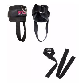 mtx + techno Grilletes Con Talonera + Straps Para Pesas
