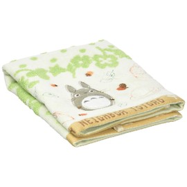Marushin 1005032500 Hand Towel, My Neighbor Totoro, 13.4 x 14.2 inches (34 x 36 cm), Memories, 100% Cotton, Embroidered