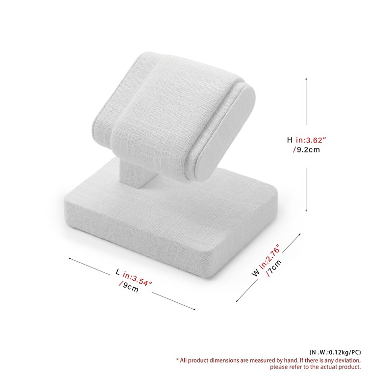 Woodten Single Watch Stand Display with Linen Lining - Compact