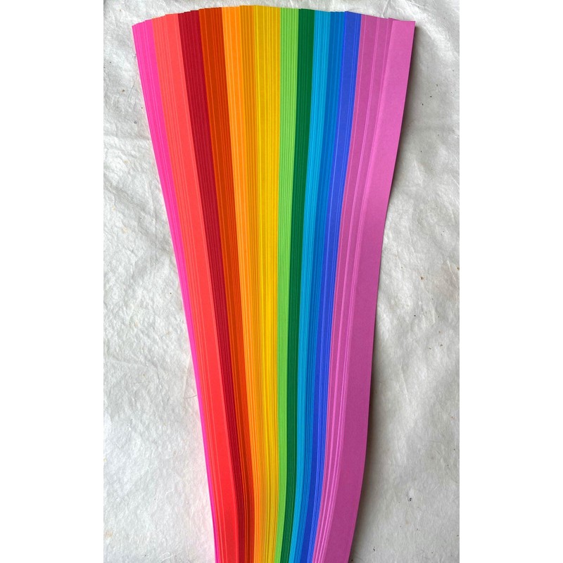 1/4" Rainbow Paper Strips for German, Froebel, Moravian Stars &