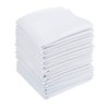 BUYGOO 15PCS Mens White Cotton Handkerchiefs Large Pocket Squares Hankies