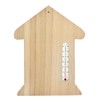 Wall Thermometer "House", Made of Raw Wood