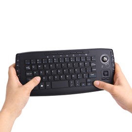 Fonicer Multimedia - Mini teclado inalámbrico de 2,4 GHz con rueda de desplazamiento para PC/Mac/Android TV Box, mando a distancia, estructura X