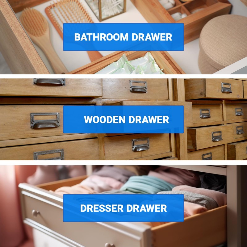 AceOrbit 10 Pack White Drawer Guides for Old Drawers Plastic