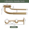 Antique Gold Double Curtain Rods, Double Curtain Rod for Window