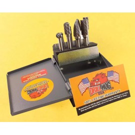 Drill Hog 8 Pc Double Cut Carbide Burr Set Tungsten Drill Hog® Lifetime Warranty