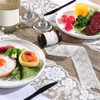 Newwiee 6 Pack Plastic Table Runner 14 x 108 Inch