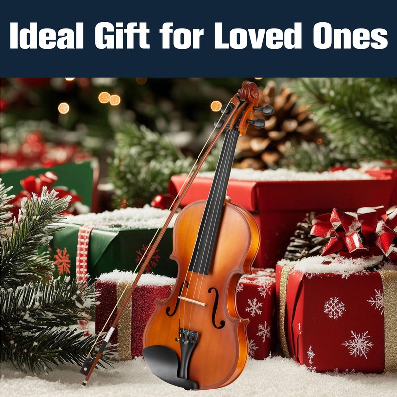 Mendini by Cecilio 12-Inch Solid Wood Viola Set for Beginners