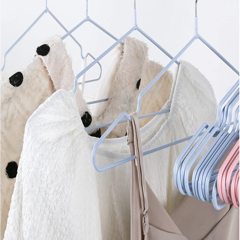 Premium Rubber Coated Metal Hangers - Heavy Duty - Space