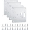 Stainless Steel Hinge Repair Plates, Set of 4, with 32