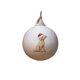 Image Industry Labradoodle Yellow Ceramic Bauble - Tree Decoration - Christmas Decorations Dog Gift - Dog Lovers