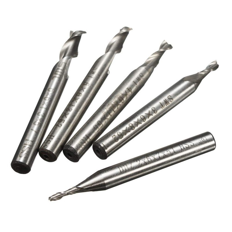 ChaRLes 5 Pieces 2 Flute 2/3/4/5/6 mm 6 mm Shank