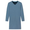 Schiesser Men's Long Nightdress, Blue Patterned