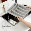 Pipishell Silverware Drawer Organizer, Expandable BPA-Free Kitchen Utensil Storage Tray