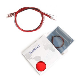 EDGELEC 20pcs Prewired 0603 Red SMD LED Light Emitting Diode DC 2V Micro Litz Length 7.8in. (20cm) Soldered Mini LED Lights for DIY Manual Model Toy Decoration