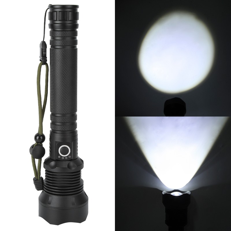 XHP70 9000LM 3 Lighting Modes LED Flashlight USB Strong Light