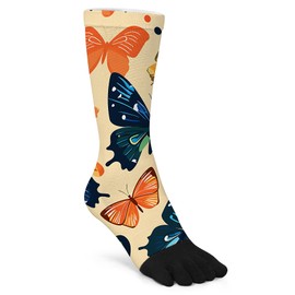 bysock Funny Toe Socks and Crazy - Novelty Gifts for Men Women and Teens Butterfly 1pcs