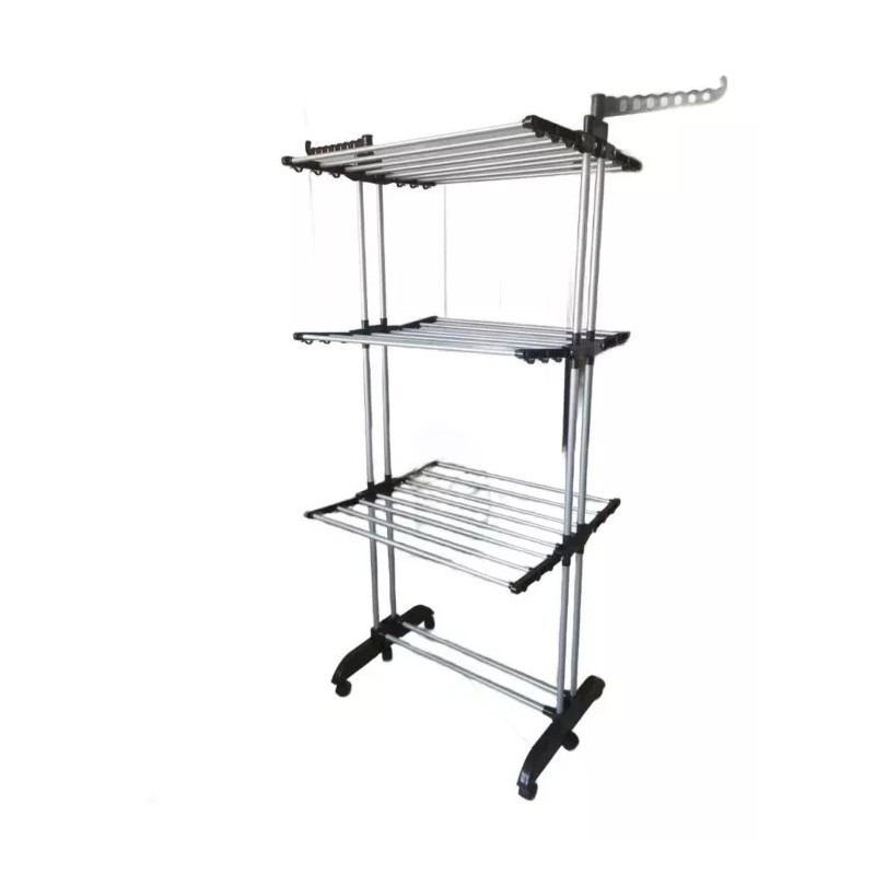 ArgenMex Tendedero Vertical De 6 Niveles Unico Con Ruedas Plegables