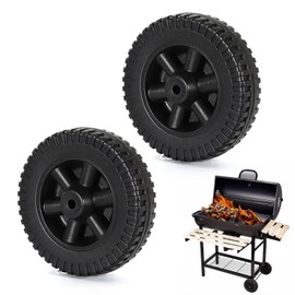 Grill Wheels, 6 Inch BBQ Grill Wheels, Gas Grill Wheels, Plastic Grill Wheels, Plastic Grill Wheels, Replacement Parts for Grill Wheels, Grill Wheels Parts, BBQ Grill Wheel, Pack of 2