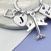 Vadaka Couple Anniversary Keychain for Boyfriend Girlfriend Letter A-Z Keychain