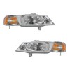 TRQ 2 Piece Headlight Assembly Set Driver & Passenger Side