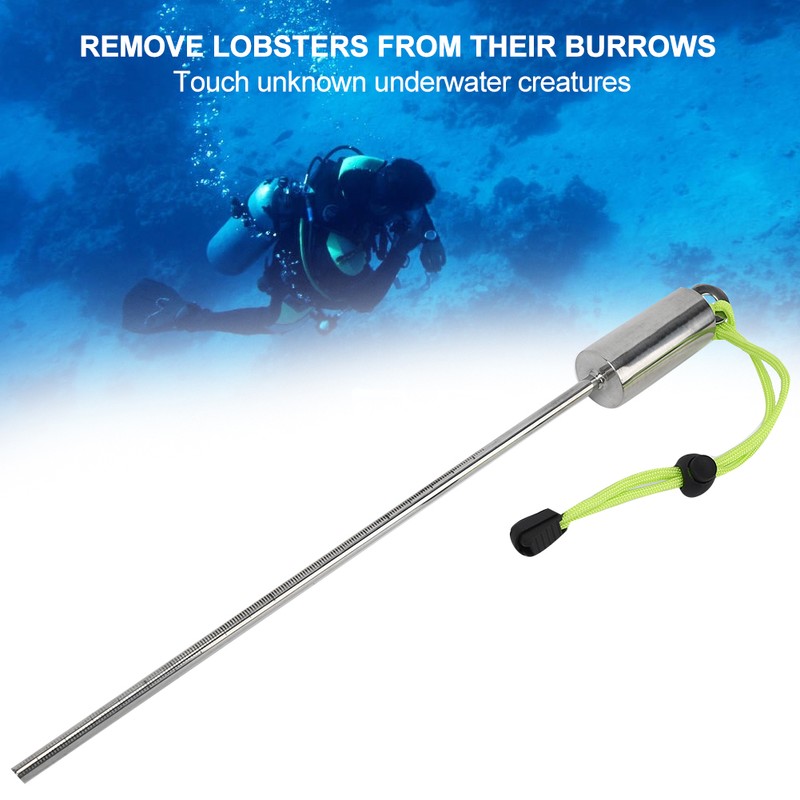 KEEPdiving Stainless Steel 30cm Diving Lobster Stick Pointer Underwater Shaker