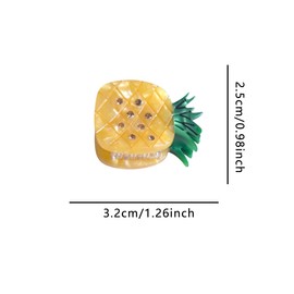 Cute Mini Pineapple Hair Clips,Funny Acetate Claw Clip for Women,Fashion Hair Clip,Pack of 2