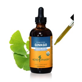 Herb Pharm Certified Organic Ginkgo Liquid Extract for Memory and Concentration - 4 Ounce