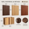 3-Piece Book-Shaped Wooden Cutting Board Set with Upright Storage Base