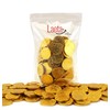 LaetaFood Pack, Gold Foiled Wrapped Milk Chocolate Coins Candy, Half