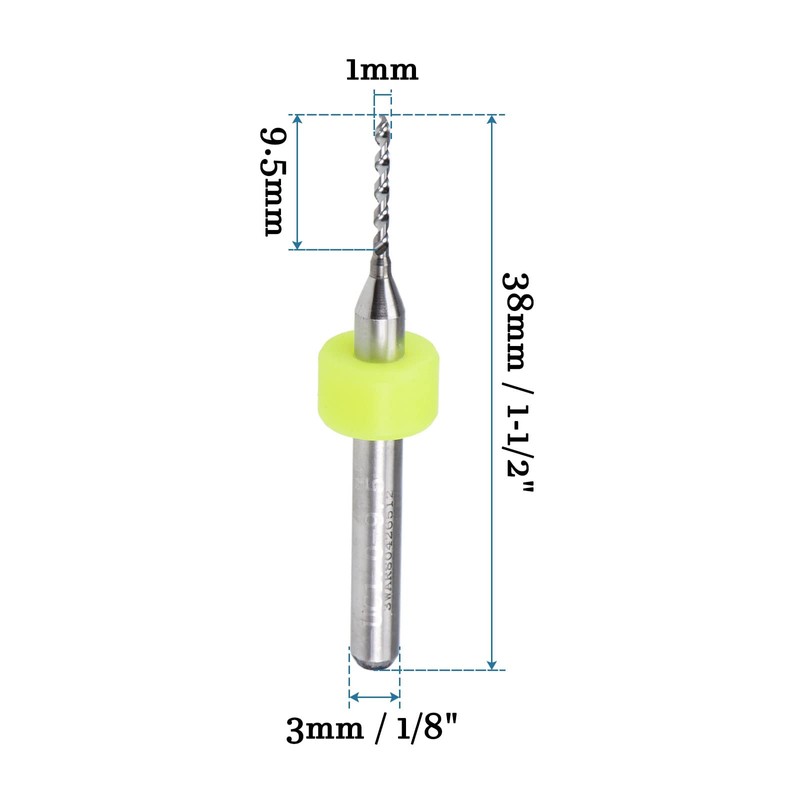 QUARKZMAN 10 pieces 1 mm PCB drill bits tungsten carbide