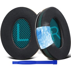 SoloWIT Cooling-Gel Earpads Cushions for Bose Headphones, Replacement Ear Pads for Bose QuietComfort 15 QC15 QC25 QC2 QC35/Ae2 Ae2i Ae2w/SoundTrue & SoundLink Around-Ear & Around-Ear II (Dark Green)