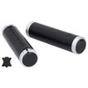 Gusti Gary F. Bicycle Handlebar Grip Leather Black Silver Matt
