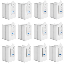 Pack of 6/12 Dust Bags for ECOVACS DEEBOT X2 / X2 Omni / X2 Pro / DEX86 Vacuum Cleaner Robot Replacement Parts, Auto Empty Station DDB030025 (Pack of 12)