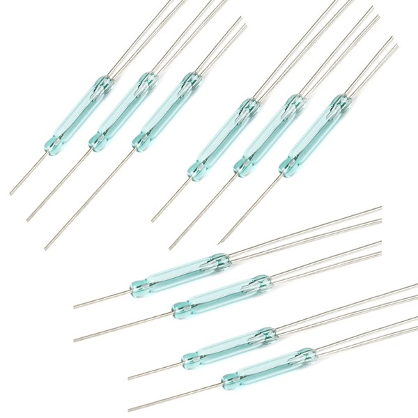 Hailege 10pcs Glass Seal Reed Switch Normal Close Magnetic Induction
