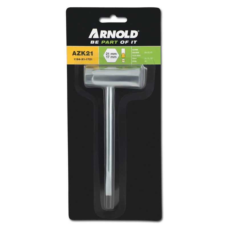 Arnold 1194–X-1721 Spark Plug Socket, 17, 21 MM