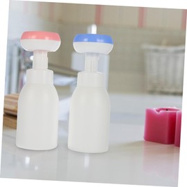 WOONEKY 2pcs Travel Foaming Dispenser Bottles Flower Shape Bubble Maker for Shower Gel Shampoo Conditioner Lotion Fun and Functional for Boys and Girls Adults