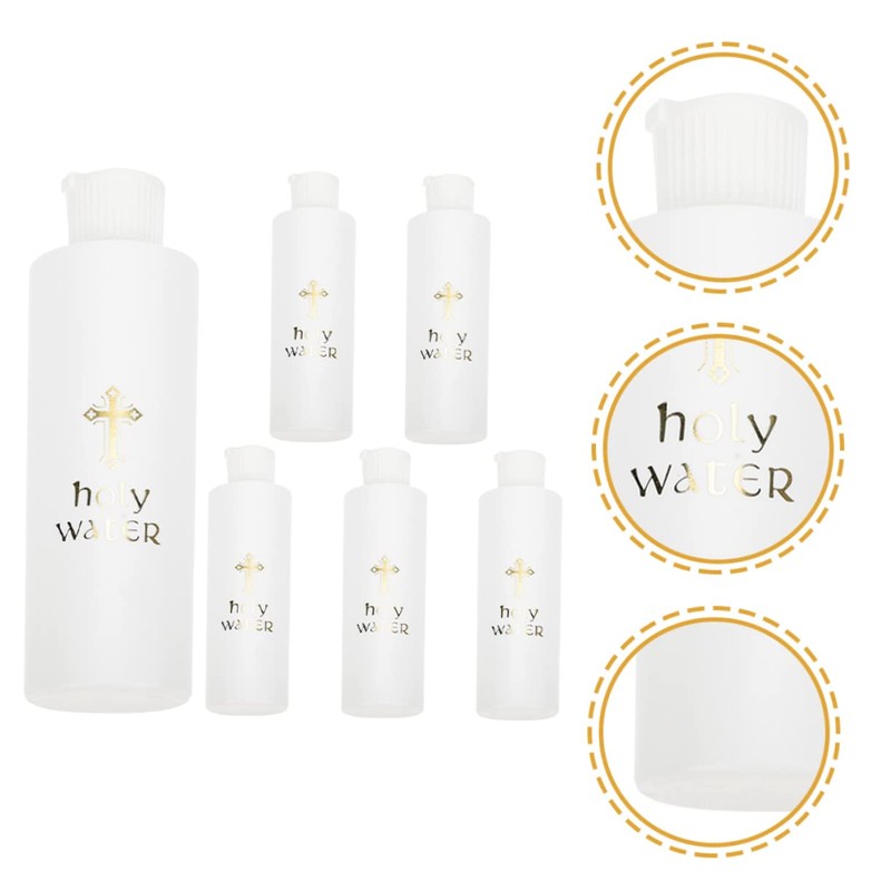 NOLITOY 6pcs Holy Water Bottles Refillable Containers for Baptism Decorations