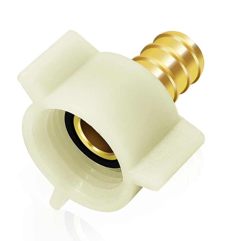Boltigen 5 Pack 1/2 Inch Brass Crimp PEX Fittings -