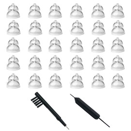 MiniFit Power Domes for Oticon Hearing Aids - 8mm Replacement Domes for Oticon Mini RITE Hearing Aids with Cleaning Brush Tools Kit and Carry Case (8mm)