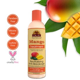 Okay Mango Revitalizing Anti-Breakage Treatment, For All Hair Types, Revitalize, 8 Fl Oz
