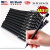 Unbranded 20PCS Ball Point Pens BLACK Gel Ink Pen Smooth