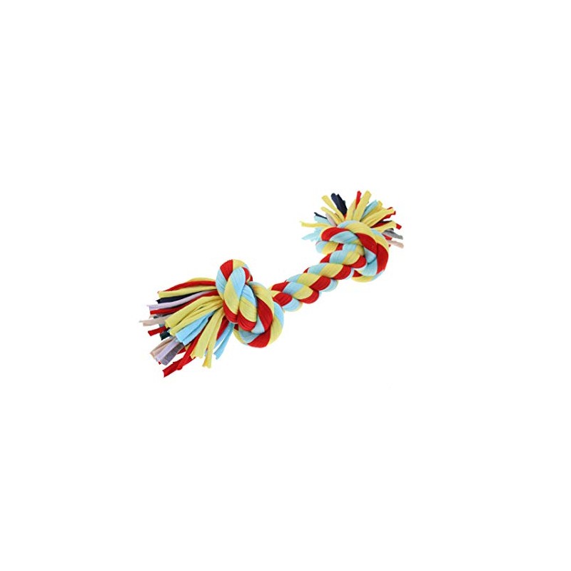 Nuts For Knots "Twist-Tee" 2 Knot Tugger Cotton Dog Toy