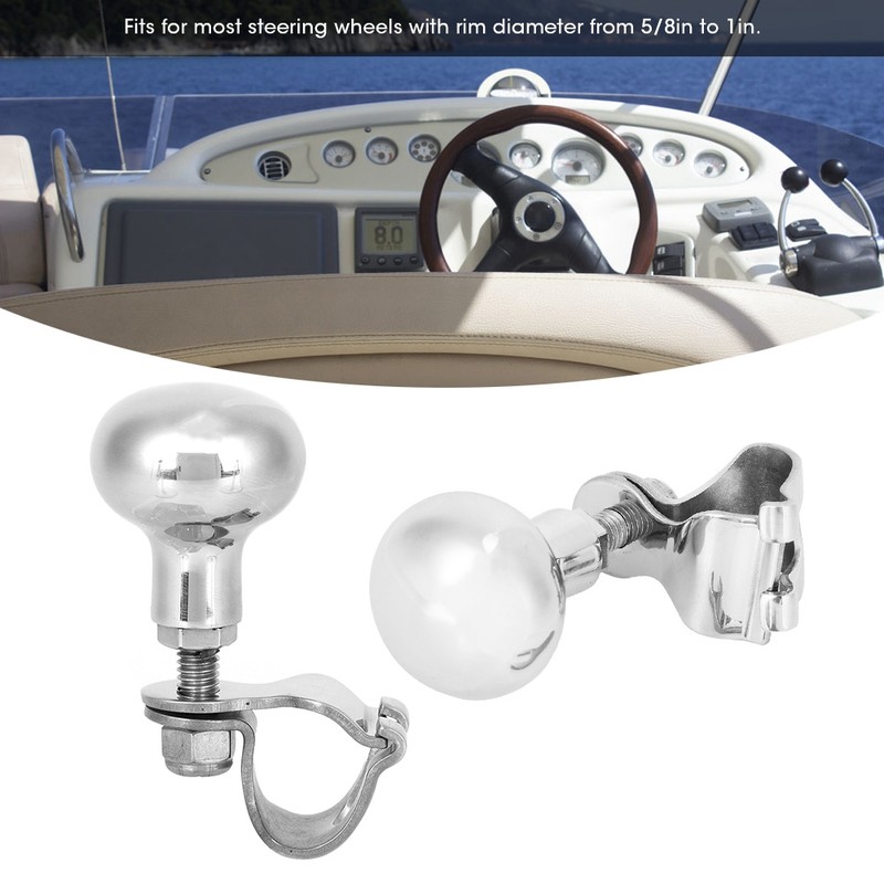 316 Stainless Steel Steering Wheel Knob Auxiliary Boosters Ball Universal