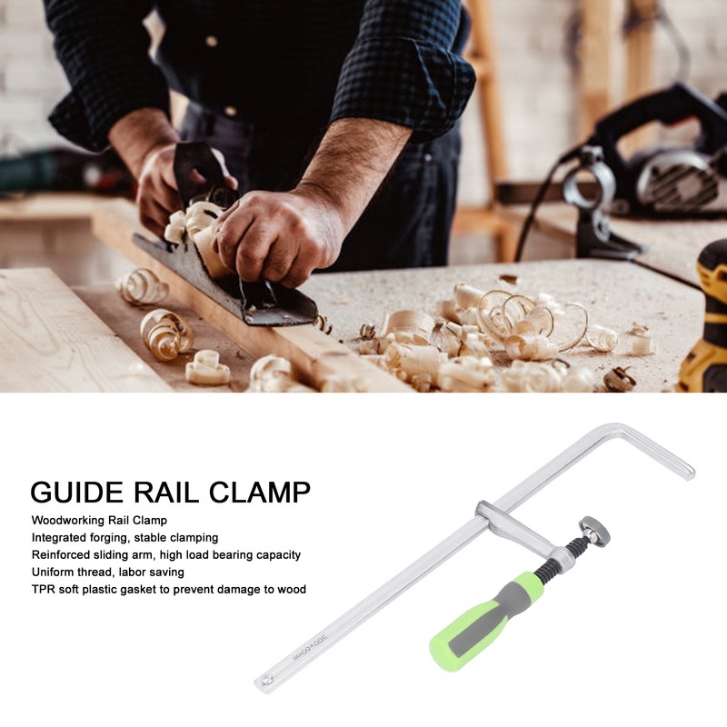 300x60mm Guide Rail Clamp Chrome Molybdenum Steel Bar Fixture Woodworking
