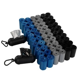 Wekiog 1200 Counts Dog Poop Bags, Pet Waste Bags 60 Rolls with 2 Black Dispenser