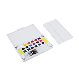 Portable Solid Water Color Paint Watercolor Pigment Set Drawing Painting Supplies (18 colors)