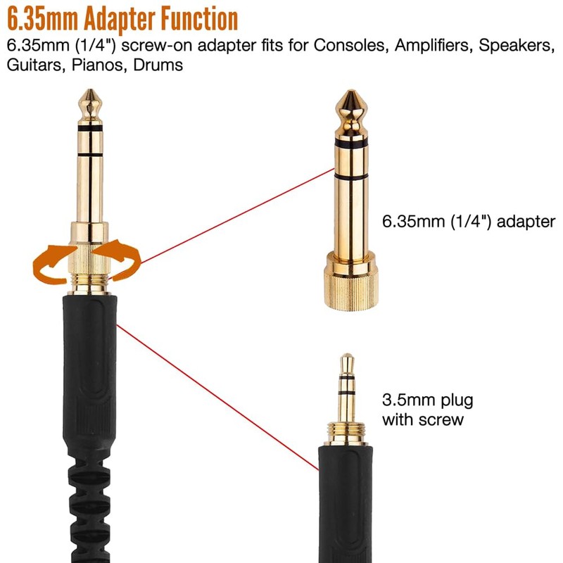 TENNMAK Audio DJ Coil Cable Compatible with Pioneer HDJ-X5 /