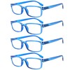 Kerecsen 4 Pack Reading Glasses for Men and Women with